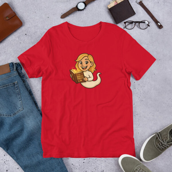 The Darkling Chronicles - Soft summer unisex T-shirt - Spell book logo - Image 4