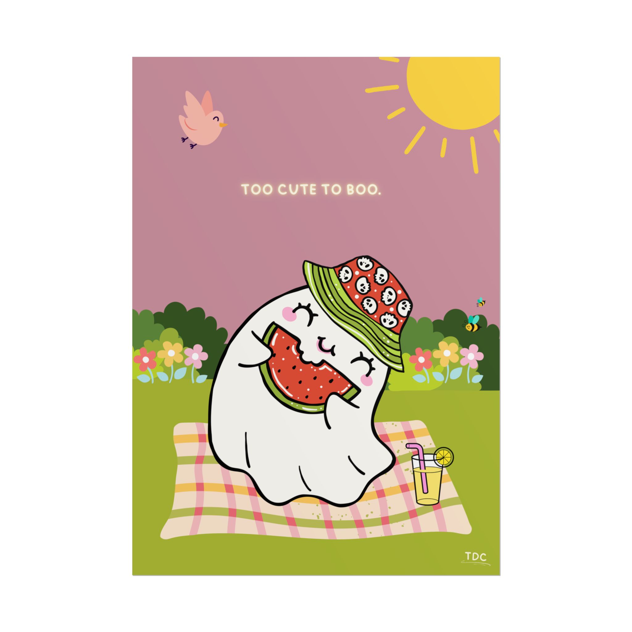 Too Cute to Boo Ghost Poster designed by Becky - Image 3