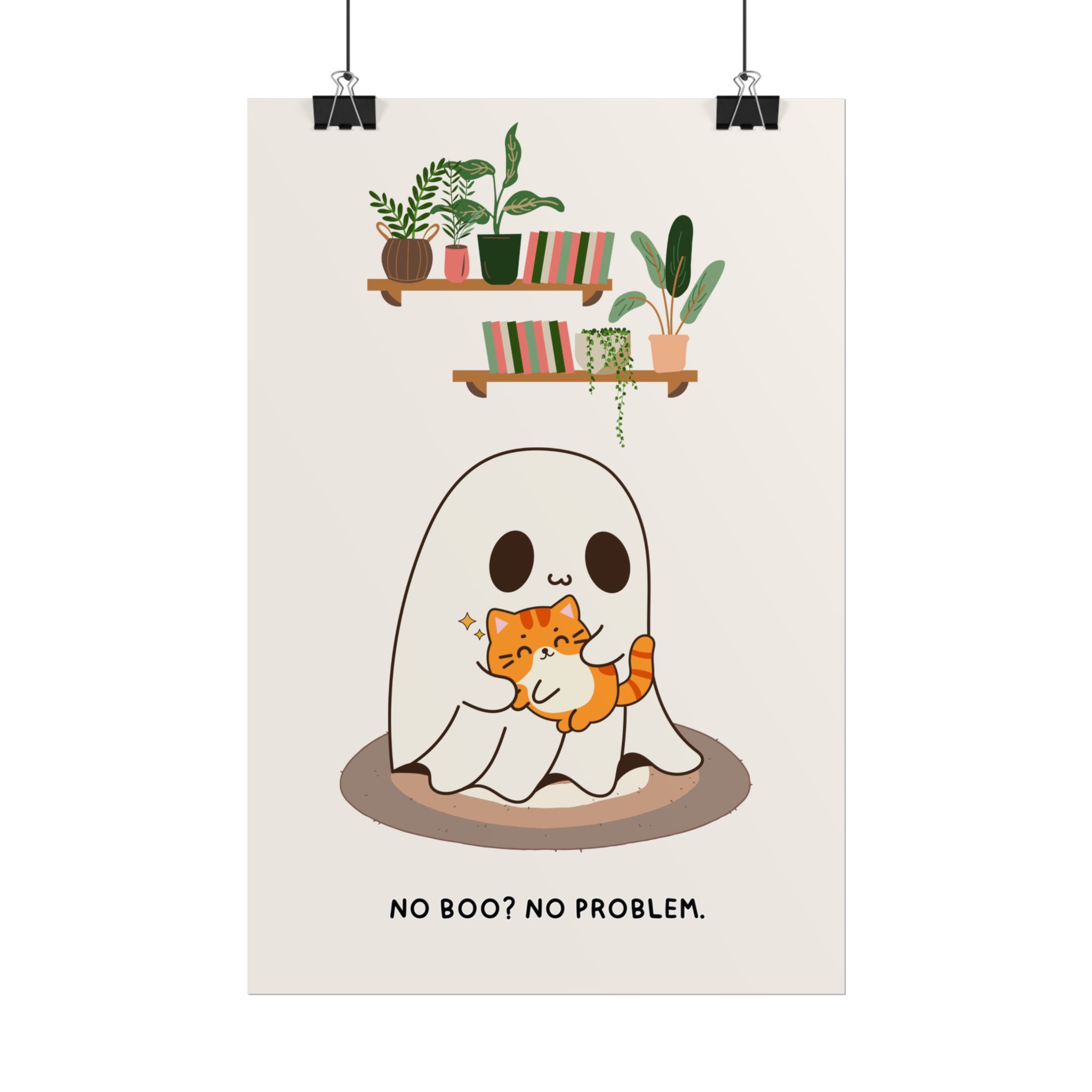 No boo, no problem - Ghost Poster designed by Becky - Image 4
