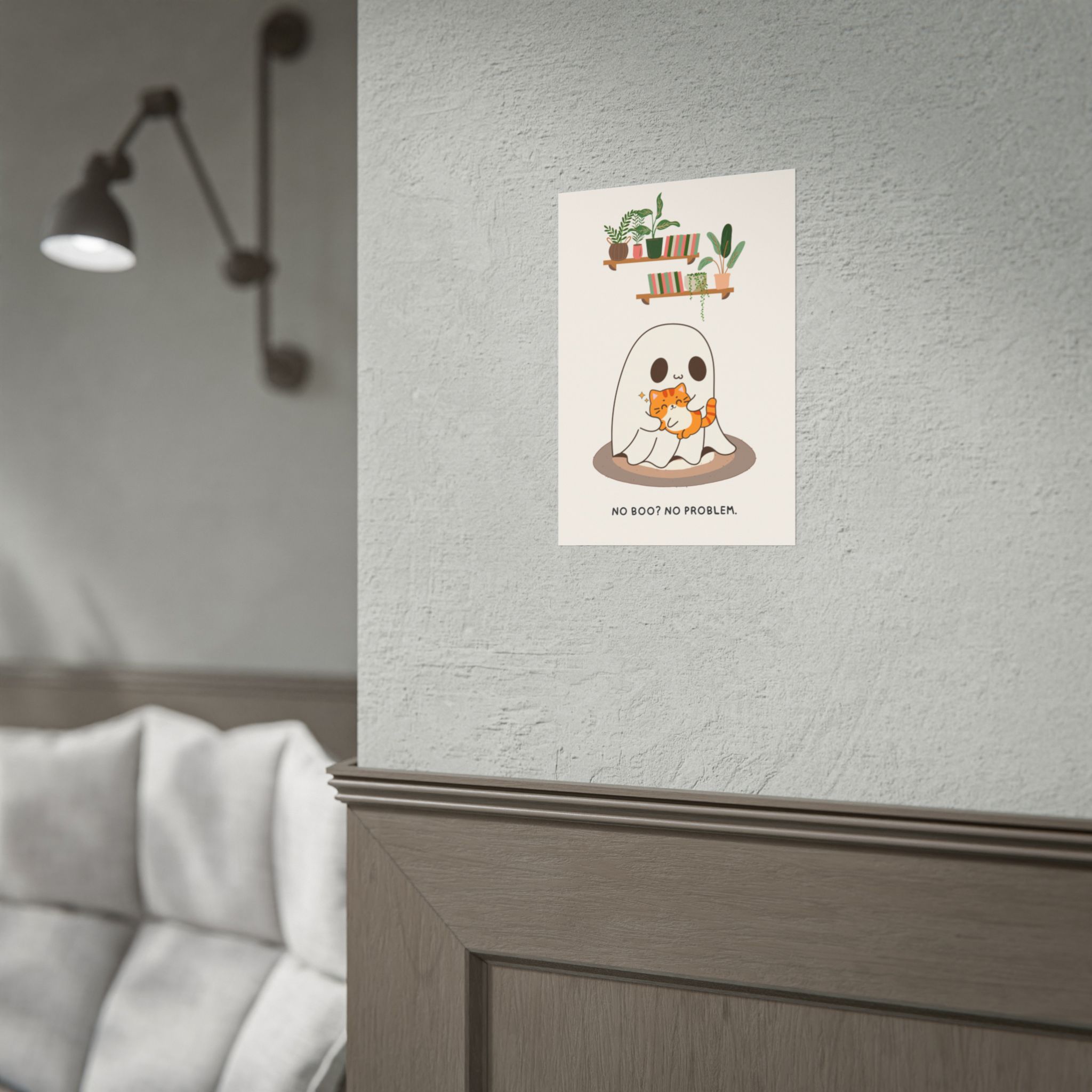 No boo, no problem - Ghost Poster designed by Becky - Image 3