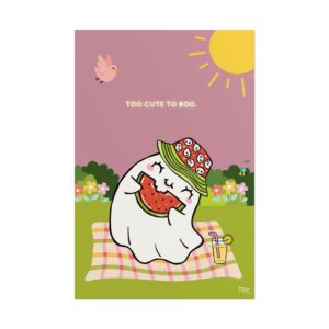 Too Cute to Boo Ghost Poster designed by Becky